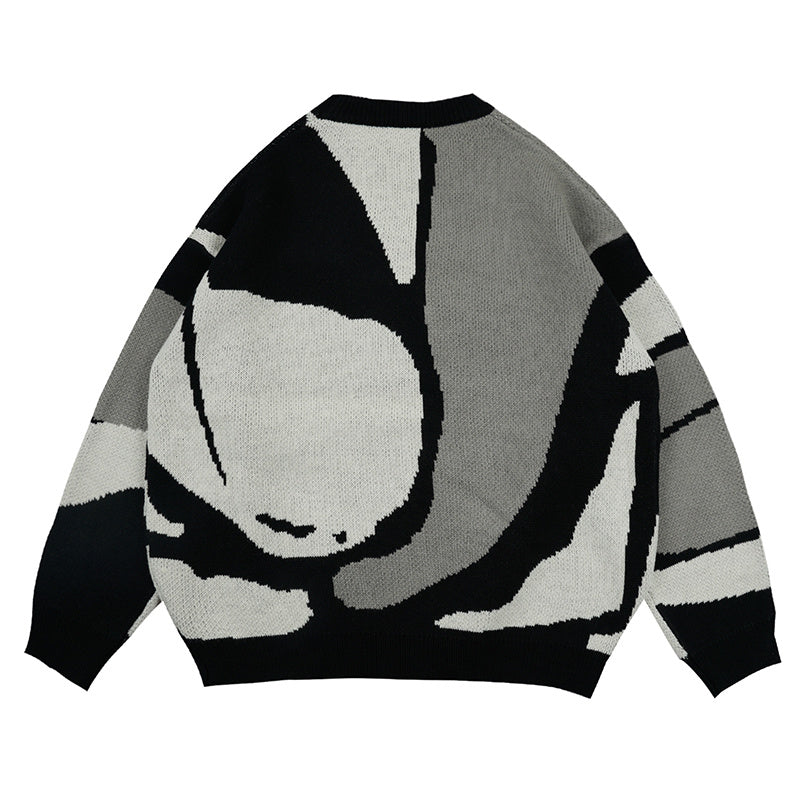 Men's And Women's Loose Round Neck Knitted Top