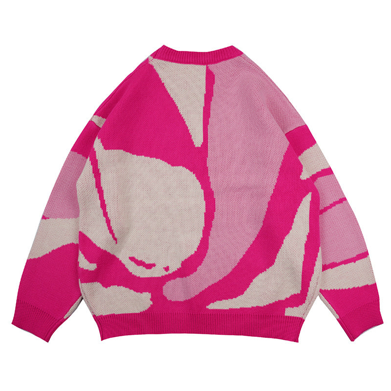 Men's And Women's Loose Round Neck Knitted Top