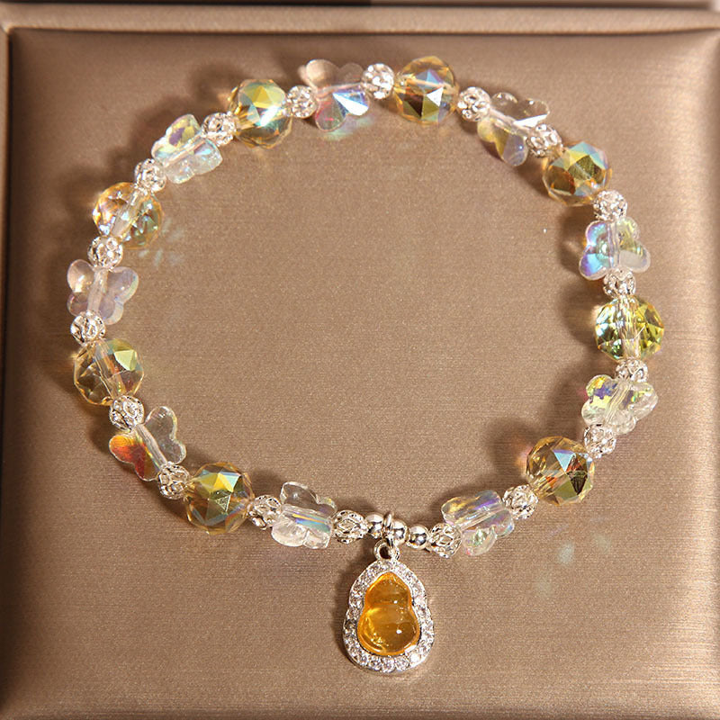 New Chinese Style Amethyst Butterfly Bracelet Female Light Luxury Minority High-grade Exquisite