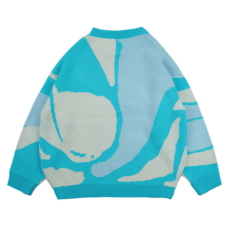 Men's And Women's Loose Round Neck Knitted Top